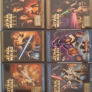 Star Wars movies 1 through 6
